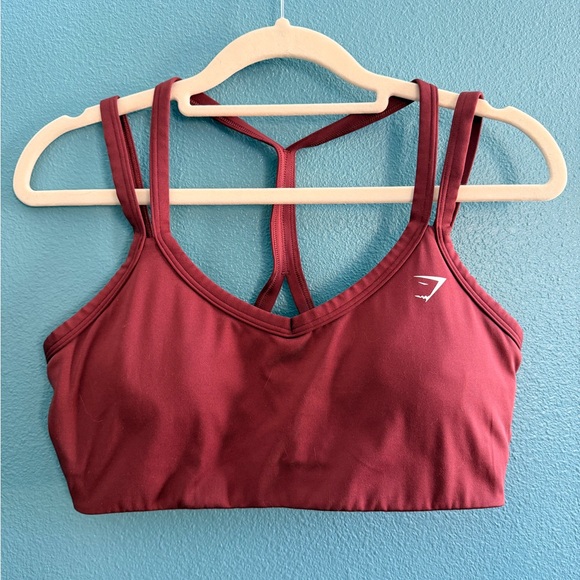 Gymshark Other - Gymshark Burgundy Strappy Sports Bra